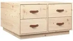 vidaXL Couchtisch 80x80x45 cm Massivholz Kiefer