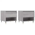 vidaXL Couchtische 2 Stk. Grau Sonoma 50x46x50 cm Holzwerkstoff