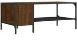 vidaXL Couchtisch mit Regal Braun Eichen-Optik 100x51x40 cm