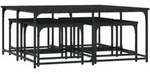 vidaXL Satztische 5 Stk. Schwarz Holzwerkstoff