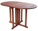 Balkontisch BALTIMORE, klappbar, Holz, Holztisch : oval