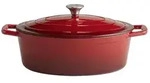 APS braadslede met deksel -5 STARS- 33 x 25 cm, H: 11 cm (ovaal) Gietijzer,