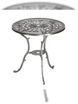 Merxx Lugano Tisch Rund, &Oslash; 70 cm, Aluminiumguss, Graphit