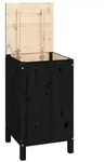 vidaXL W&auml;schetruhe Schwarz 44x44x76 cm Massivholz Kiefer