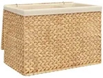 vidaXL W&auml;schekorb mit 3 F&auml;chern 75x42,5x52 cm Wasserhyazinthe