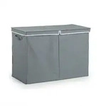 Relaxdays W&auml;schekorb mit Deckel, 100 l, faltbar, Stoff, W&auml;schesammler Bad &