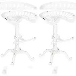 CLP 2er Set Barhocker Butch antik wei&szlig;