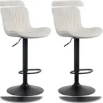 CLP 2er Set Barhocker Linus creme/Samt