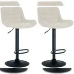 CLP 2er Set Barhocker Tover creme/Stoff