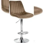 CLP Barhocker Toni Samt braun/chrom