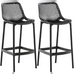 CLP 2er Set Outdoor Barhocker Air schwarz