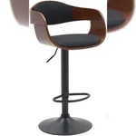 CLP Barhocker Kingston walnuss/schwarz/Stoff