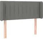 vidaXL Kopfteil mit Ohren Dunkelgrau 103x16x78/88 cm Stoff