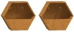 vidaXL Wand-Pflanzk&uuml;bel 2 Stk. Rostig Cortenstahl 30x10x25 cm