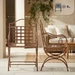 CLP Stuhl Lotta Metall HBT: 92x56x53 cm antik braun