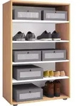 VCM LonaXL5 Schuhschrank 5 Ablagen Buche dekor.