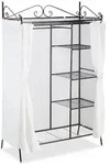 Relaxdays Metall Garderobe COUNTRY 172 x 105 x 45 cm HxBxT, Landhausstil