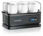 Arendo Eierkocher 6-fach, 400 W, Edelstahl, Warmhaltefunktion, H&auml;rtegrad