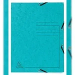 Exacompta 55422E 25x Sammelmappe mit Gummizug und 3 Klappen aus Colorspan-Karton
