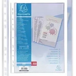 Exacompta 5000E 1x Packung mit 100 Prospekth&uuml;llen glatt und gelocht aus PP...