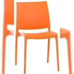 CLP Gartenstuhl Maya, Kunststoff orange
