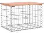 vidaXL Gartenbank aus Gabionen 63x44x42 cm Massivholz Douglasie