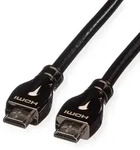 ROLINE 4K HDMI Ultra HD Kabel mit Ethernet, ST/ST, schwarz, 10 m