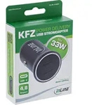 InLine&reg; USB KFZ Stromadapter Power Delivery, 2x USB-C, schwarz, max. 33W