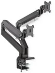 ROLINE LCD-Doppelarm, Tischmontage, Gasfeder, 2x 5 Gelenke, bis 35 Zoll, bis 2x 15 kg