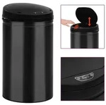 vidaXL Automatischer Sensor-M&uuml;lleimer 40 L Kohlenstoffstahl Schwarz
