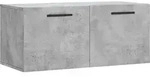 vidaXL Wandschrank Betongrau 80x36,5x35 cm Holzwerkstoff