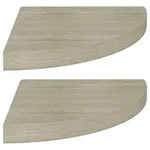 vidaXL Eck-Schweberegale 2 Stk. Eichen-Optik 35x35x3,8 cm MDF