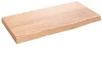 vidaXL Wandregal Hellbraun 40x20x2 cm Massivholz Eiche Behandelt