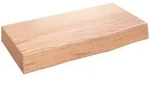 vidaXL Wandregal Hellbraun 40x20x6 cm Massivholz Eiche Behandelt