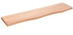 vidaXL Wandregal Hellbraun 80x20x2 cm Massivholz Eiche Behandelt