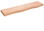 vidaXL Wandregal Hellbraun 80x20x4 cm Massivholz Eiche Behandelt