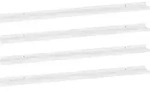 vidaXL Wandregale 4 Stk. Hochglanz-Wei&szlig; 115x9x3 cm