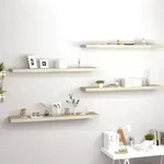 vidaXL Schweberegale 4 Stk. Eichen-Optik 120x23,5x3,8 cm MDF
