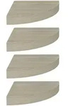 vidaXL Eck-Schweberegale 4 Stk. Eichen-Optik 25x25x3,8 cm MDF