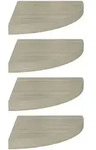 vidaXL Eck-Schweberegale 4 Stk. Eichen-Optik 35x35x3,8 cm MDF
