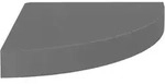 vidaXL Eck-Schweberegal Hochglanz-Grau 25x25x3,8 cm MDF
