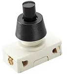 BACHMANN Druckknopfschalter Serie 3030, Ausschalter, 1polig, schwarz