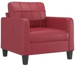 vidaXL Sessel Weinrot 60 cm Kunstleder
