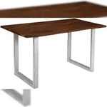 M&ouml;belliebling Esstisch Baumkante massiv Akazie nussbaum 100 x 70 cm U-Gestell...