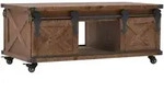 vidaXL Couchtisch Massivholz Tanne 91x51x38 cm Braun