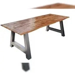 M&ouml;belliebling Esstisch Baumkante Massiv Mango naturfarben 220 x 100 silber...