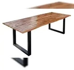 M&ouml;belliebling Esstisch Baumkante Massiv Mango naturfarben 240 x 100 schwarz