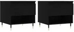 vidaXL Couchtische 2 Stk. Schwarz 50x46x50 cm Holzwerkstoff