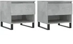 vidaXL Couchtische 2 Stk. Betongrau 50x46x50 cm Holzwerkstoff