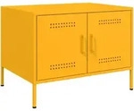 vidaXL Couchtisch Senfgelb 68x50x50,5 cm Stahl